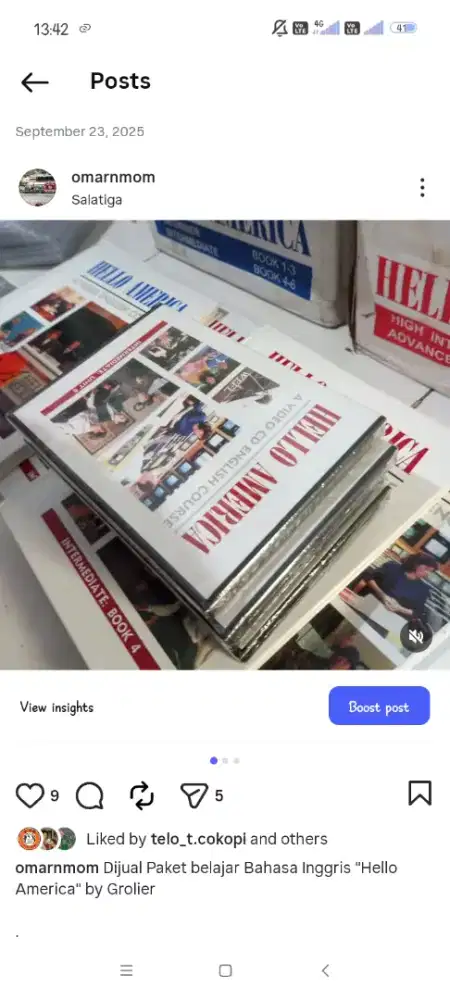 Dijual Paket Belajar Bahasa Inggris Hello America by Grolier