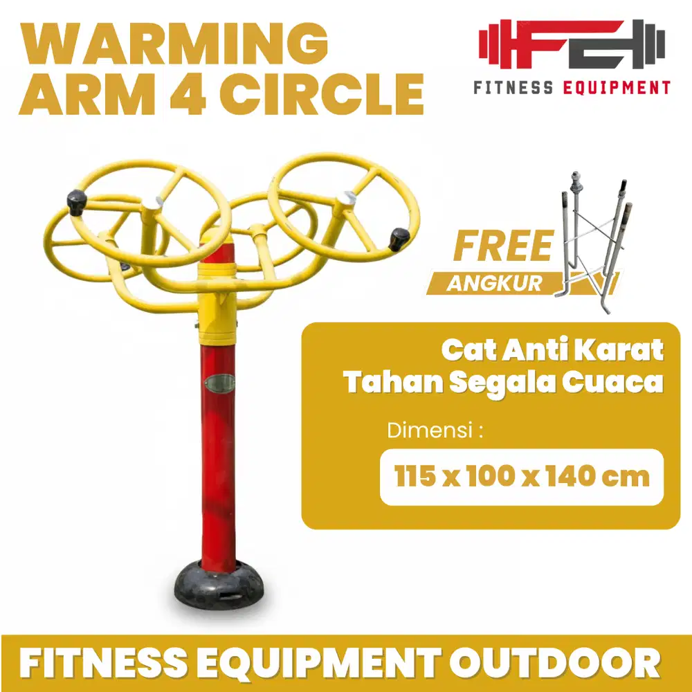 Alat Fitnes Outdoor Warming Arm 4 Circle Alat Olahraga Outdoor Taman