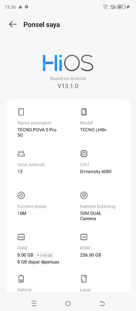 Tecno pova 5 pro 5G 8/256 fullset