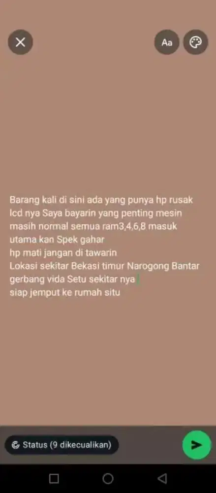 Tawar in yg punya hp rusak lcd tc ancur nya yang penting mesin normal