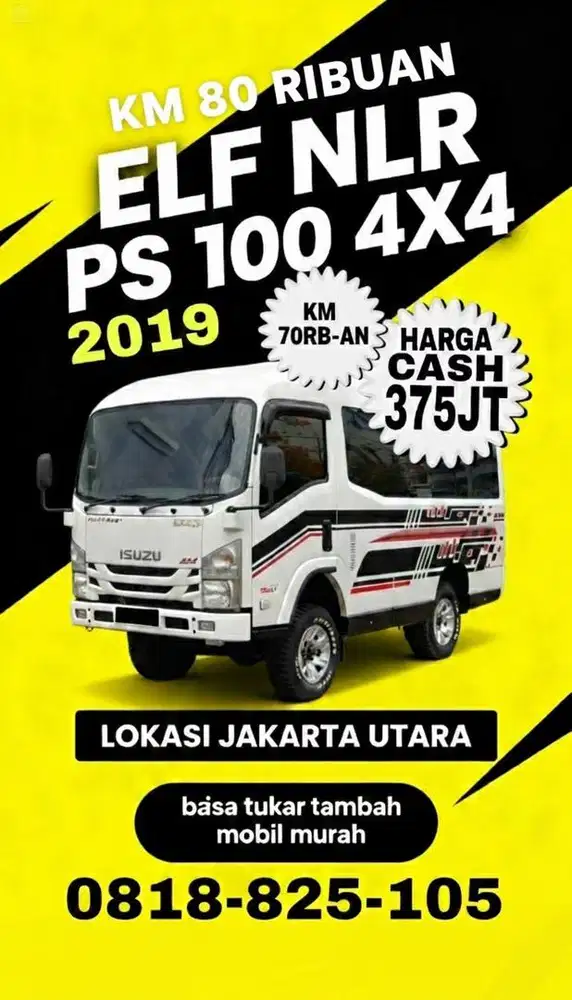 4x4 ISUZU ELF MINIBUS NLR 4x4 2019 (NIK 2018)