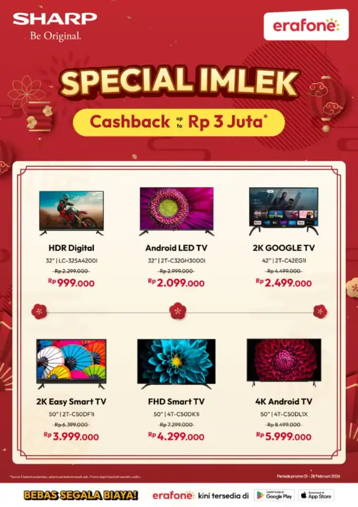 TERSEDIA JUGA ELEKTRONIC SEPERTI TV, DLL