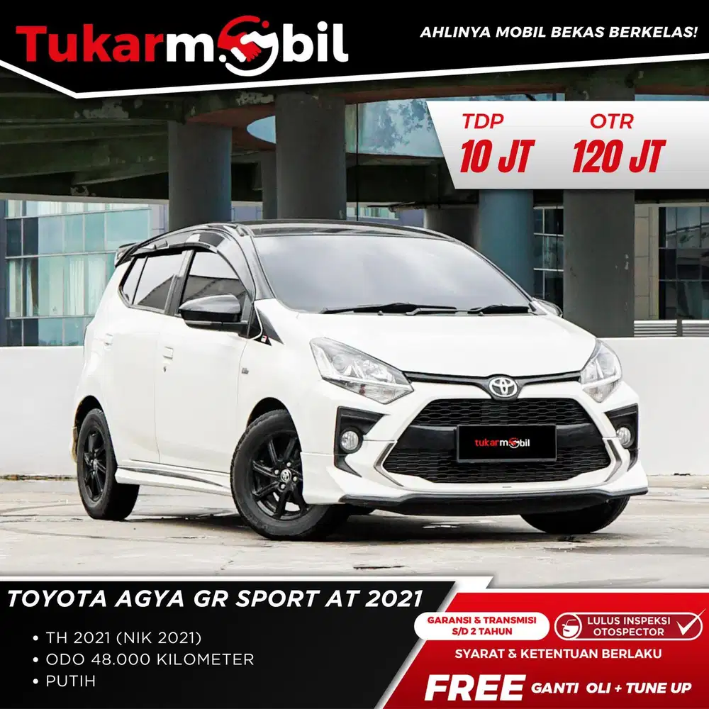Totota Agya GR Sport AT(keyless) 2021 plat ganjil