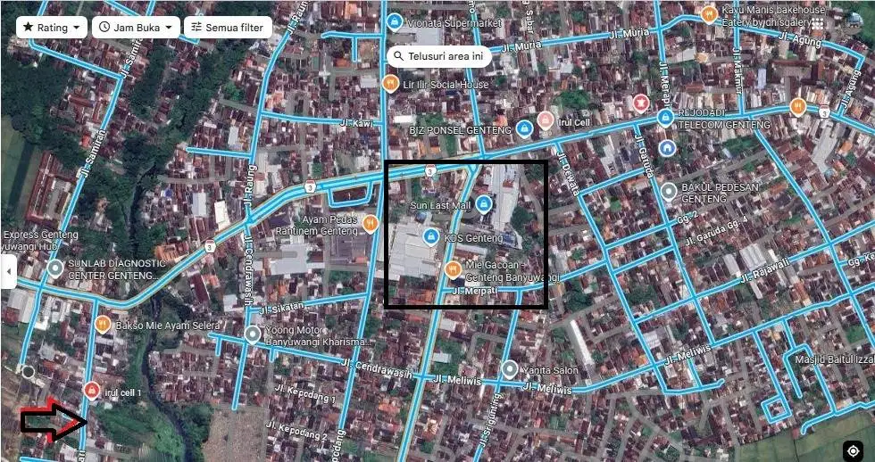 DiJual Tanah SHM di Jalan Tegal Sari , Genteng Kulon