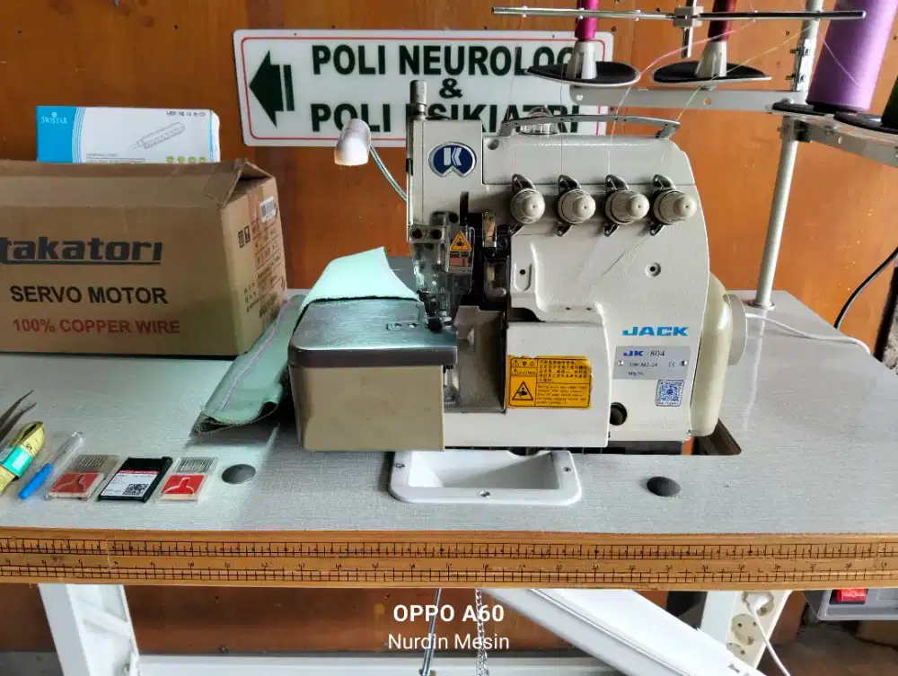 Mesin obras benang 4 JACK JK-804 M2-24 ORI komplit siappakai garansi