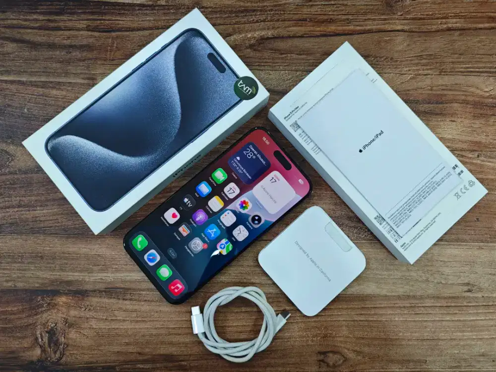 Apple Iphone 15 Pro Max 1TB Blue Ex ibox Mulus Lengkap bisa COD normal