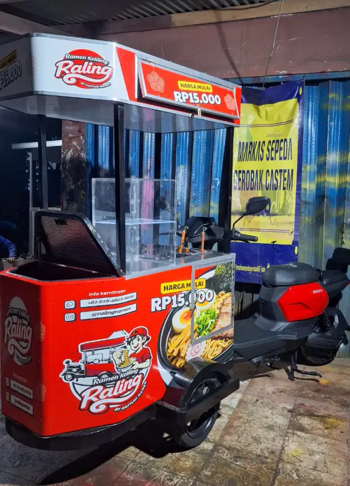 SEPEDA LISTRIK GEROBAK KOPI/SEPEDA GEROBAK/GEROBAK SEPEDA LISTRIK KOPI