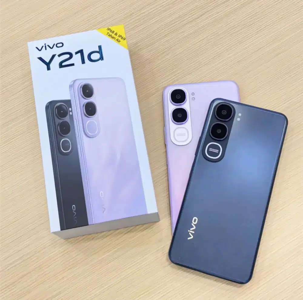 Vivo y21d ram ,4+4/128 warna black