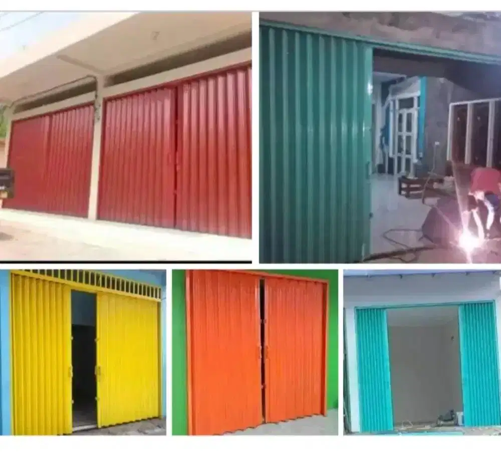 Perbaiki servis pintu folding gate, roling door