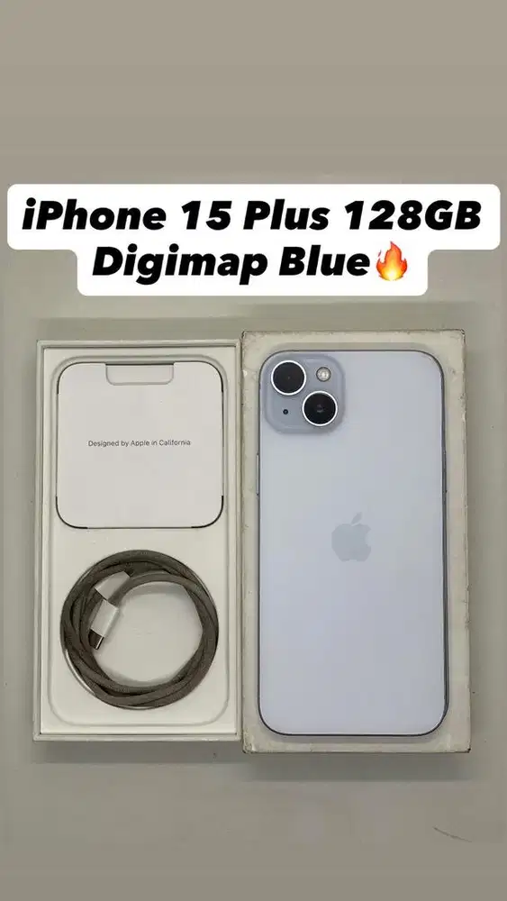 iPhone 15 Plus 128GB Resmi Digimap Blue