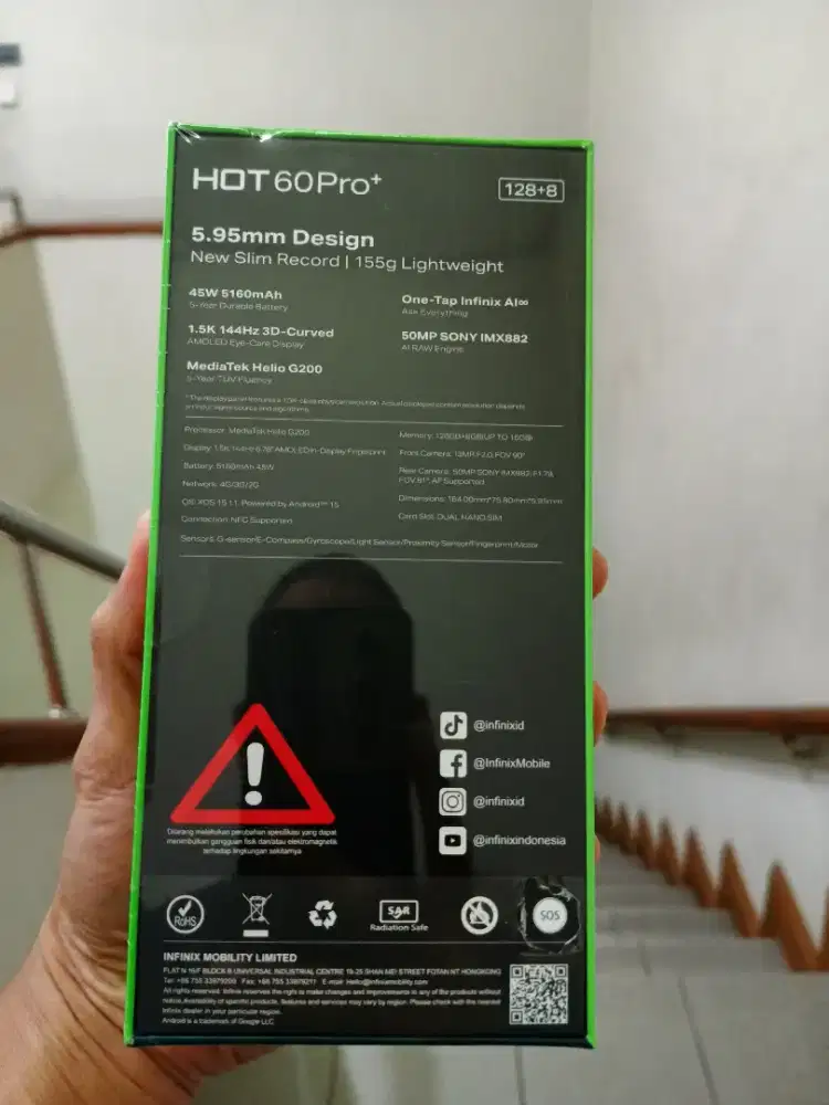 Infinix hot 60 Pro plus ram 8+8/128