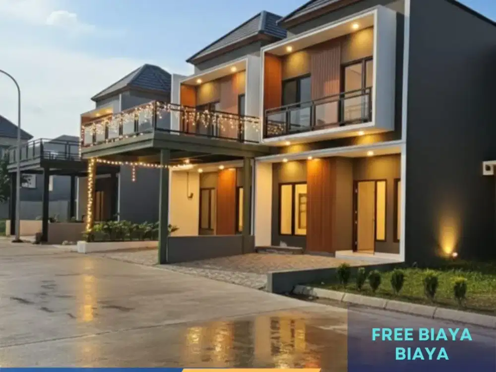 RUMAH CLUSTER MEWAH PINGGIR JALAN UTAMA AKSES JALAN LEBAR DEKAT TOL JORR, BEBAS BANJIR