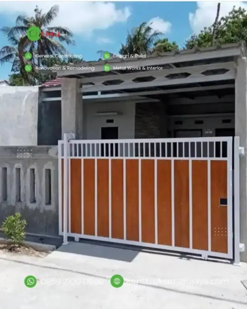 0019 pagar minimalis grc woodplank serat kayu