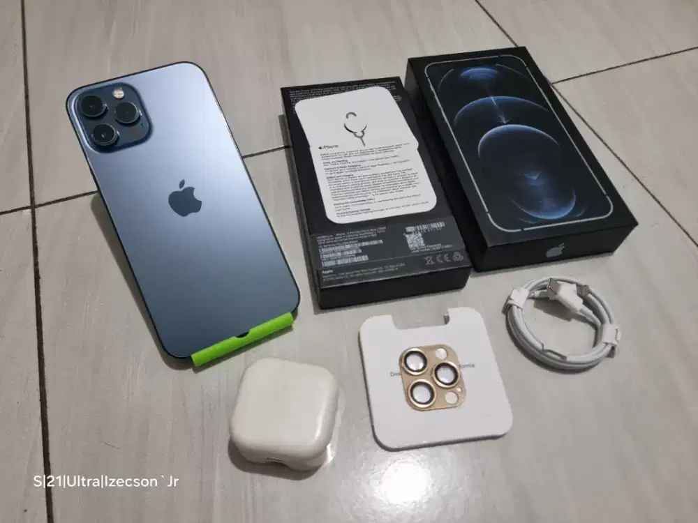 iPhone 12 Pro Max 128 LL/A Fullset, All Op, No Minus, 3uTools Skor 97