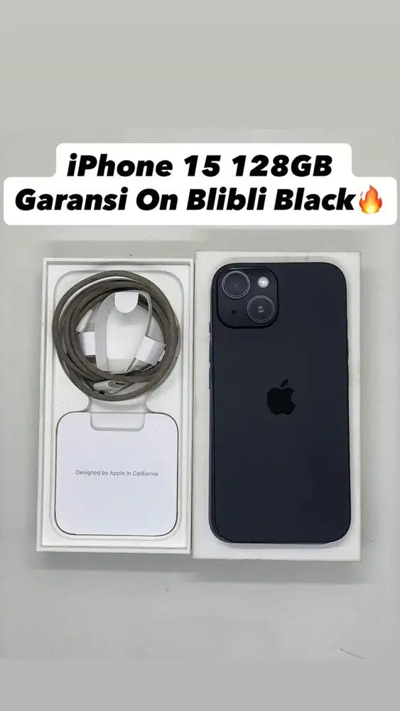 iPhone 15 128GB Resmi Blibli Black