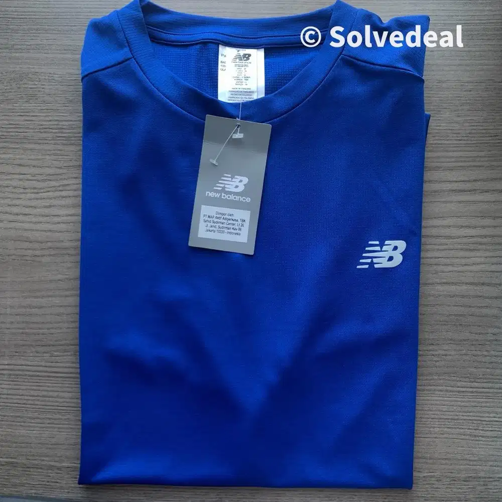 Kaos New Balance Sport Short Sleeve Men T-Shirt Blue