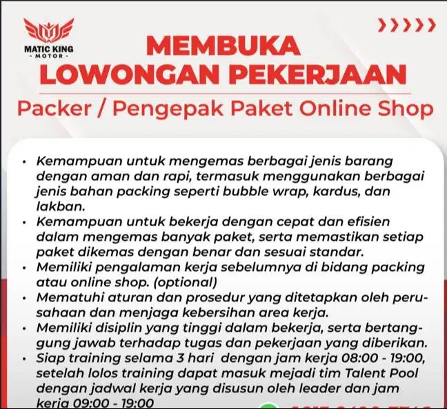 Lowongan Packing Paket Online