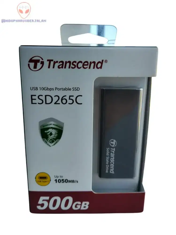 Transcend USB 10Gbps Portable External SSD ESD265C 500GB