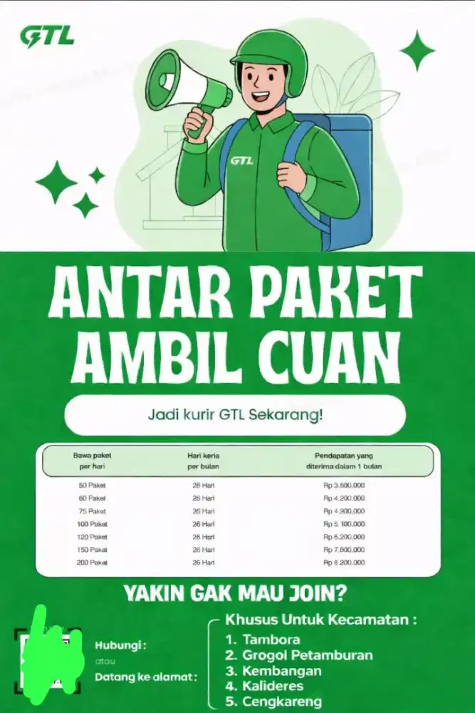 DIBUTUHKAN CEPAT RIDER LOGISTIK