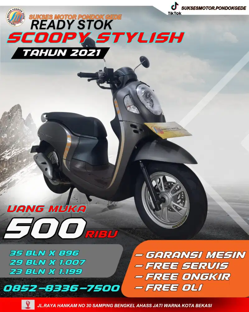 HONDA SCOOPY STYLISH TAHUN 2021 DP 500 RIBU FREE ONGKIR