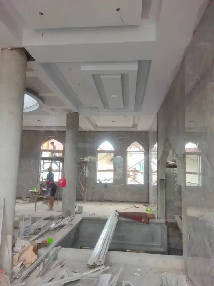 Pasang plafon gypsum dan plafon pvc