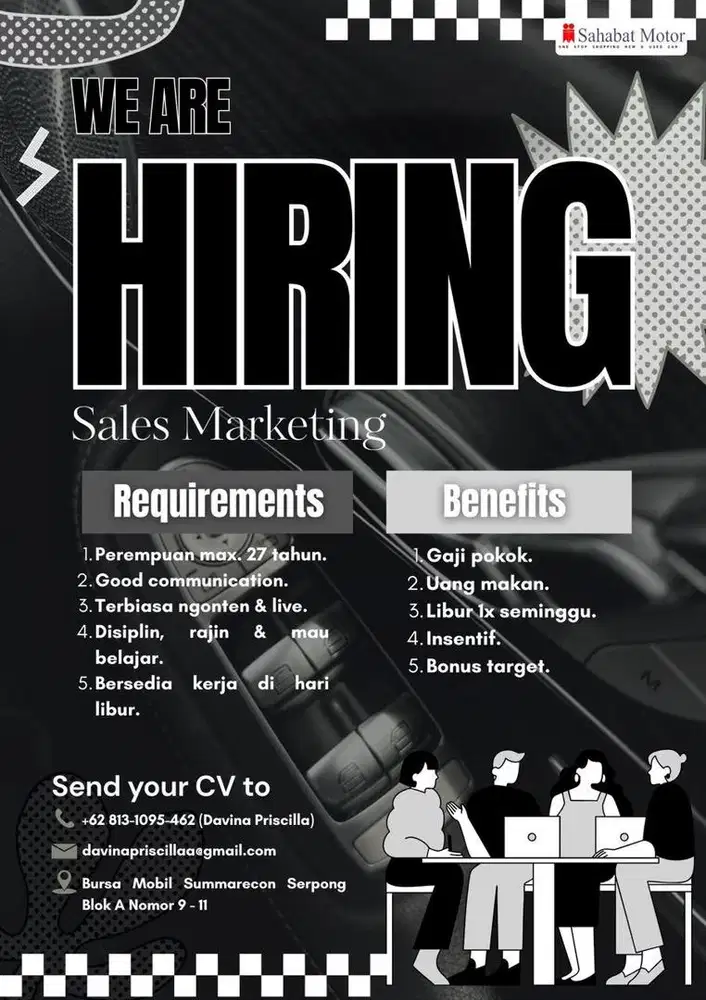 We Are Hiring – Sales Marketing