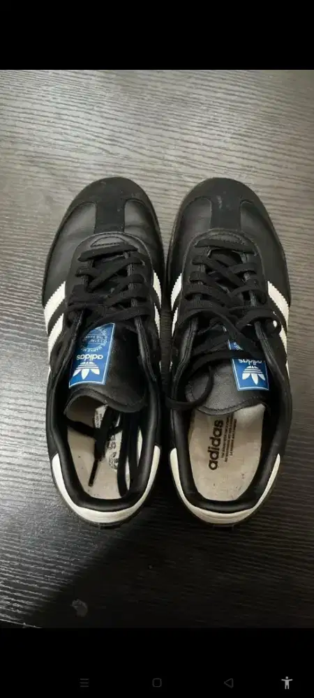 Adidas samba hitam ori