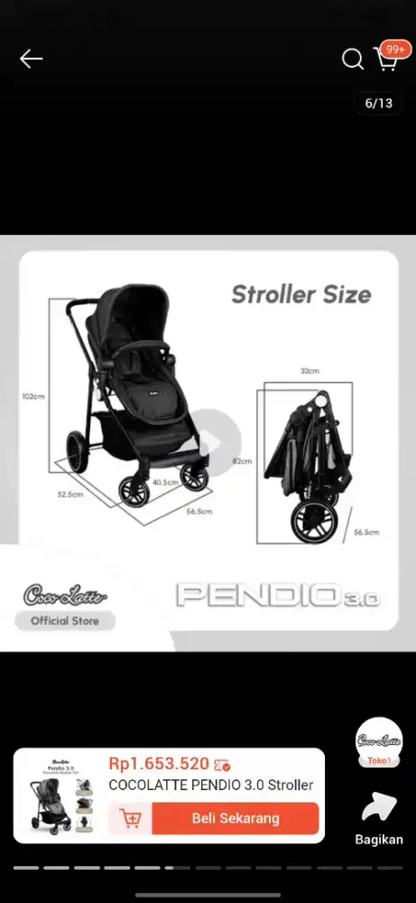Preloved Stroller Cocolatte Pendio 3.0