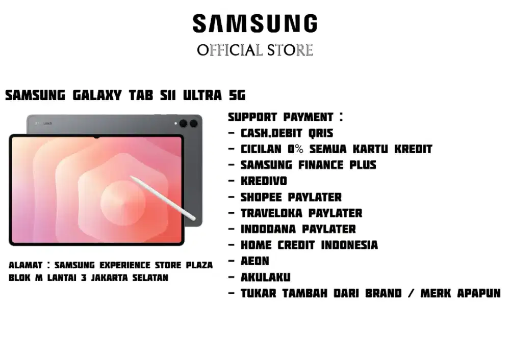 PROMO Samsung Galaxy Tab S11 Ultra 5G Garansi 100% Resmi SEIN
