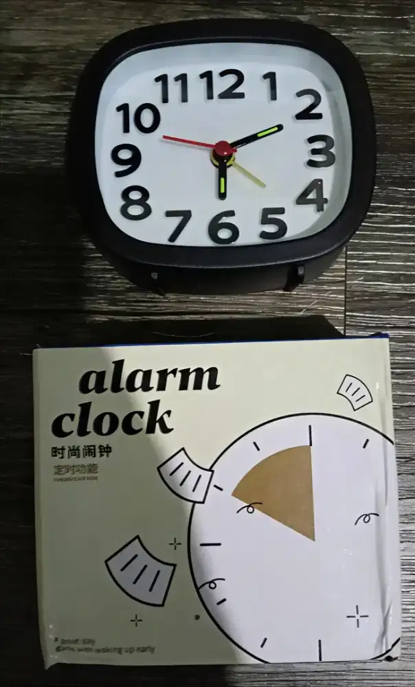 Jam meja alarm (alarm clock) & Phone holder motor anti air