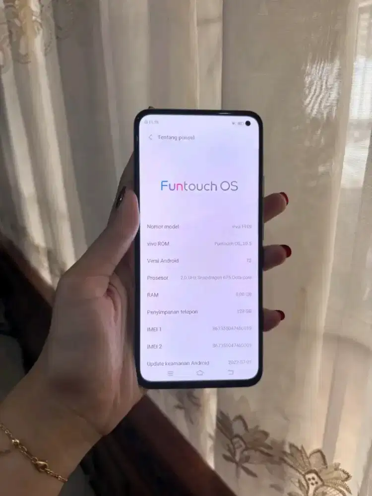 Vivo v1919 ram 8/128 fulset ori