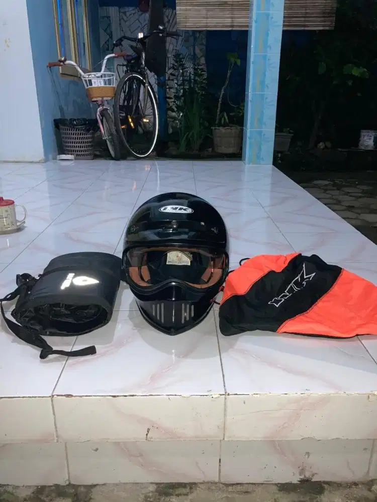 Helm INK Trooper Original Black (M) + Dry Tube Bag Rainsol V1