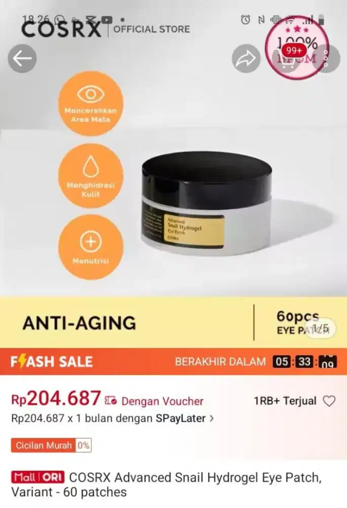 SKINCARE COSRX EYE PATCH