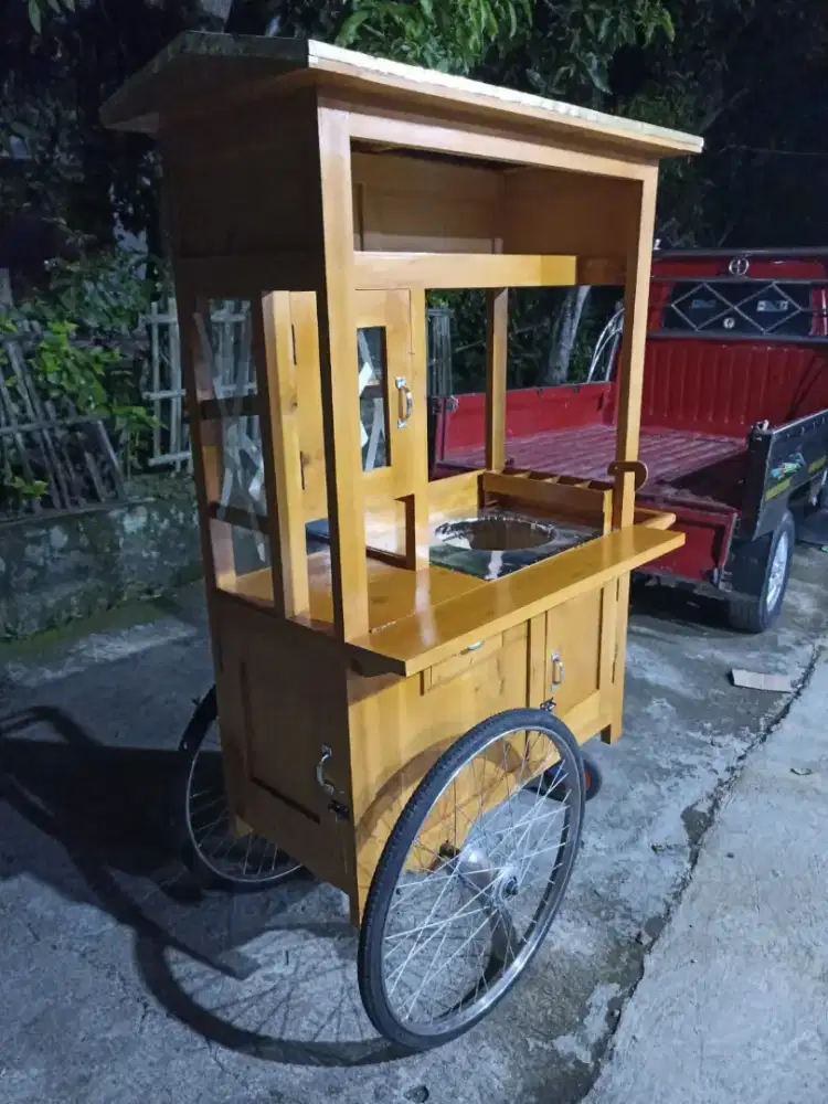 Gerobak Angkringan Bakso Mie Ayam PeceL Bubur Sate Martabak Ronde dlL