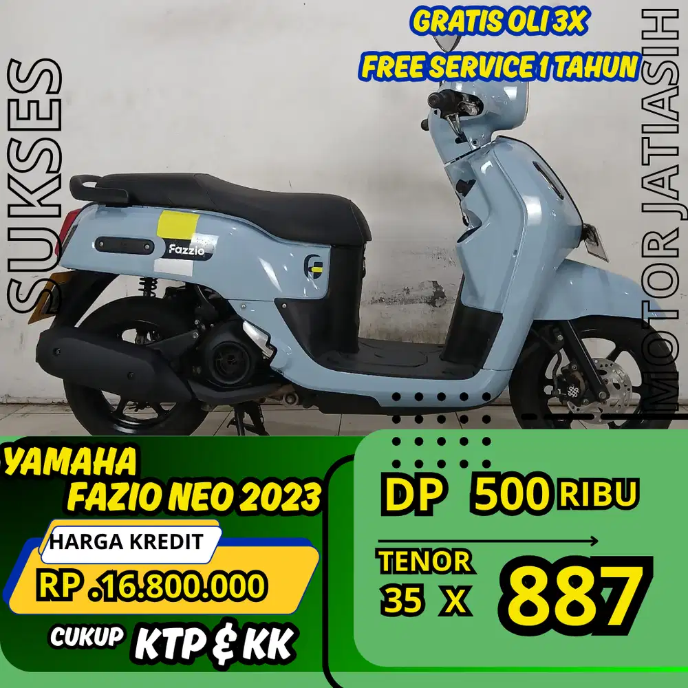 DP CUMA 500 RIBU YAMAHA FAZZIO NEO2023 ANGSURAN MURAH CUKUP KTP DAN KK