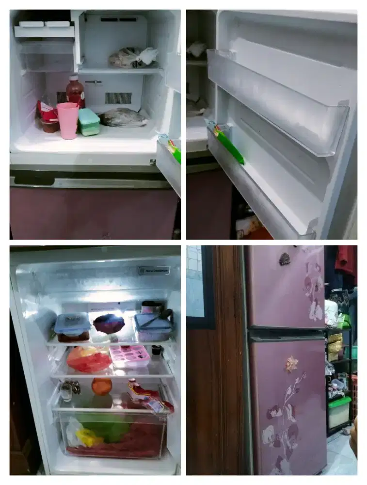 Lemari es sharp 2 pintu bekas