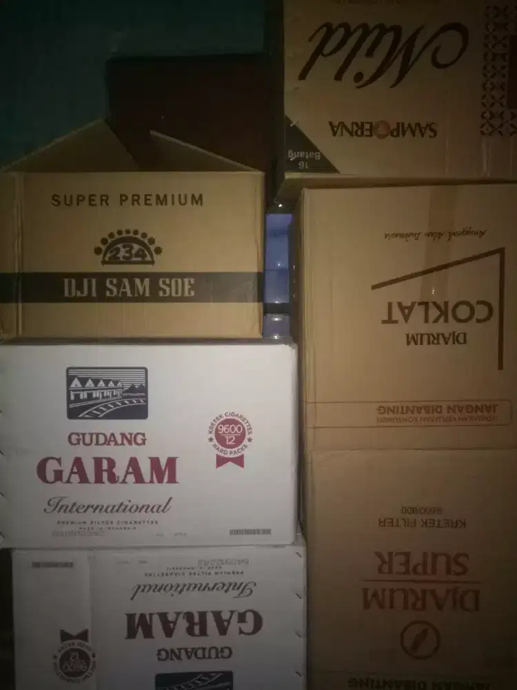Jual kardus bekas rokok cocok untuk pindahan/packing