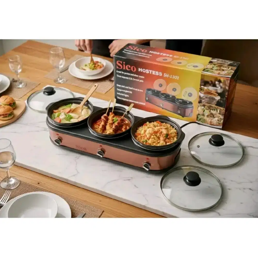 Sico Hostess SH-1301 Food Warmer - Pemanas Makanan 3 Tungku