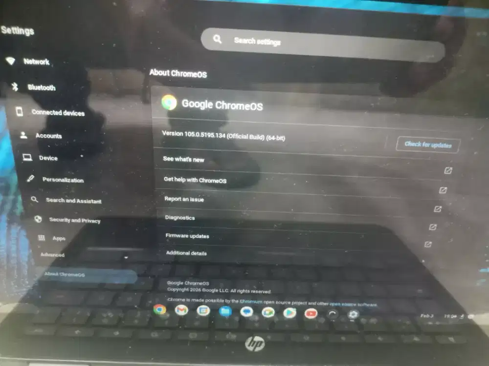 Crom book hp ram 4 normal semua nya SM charger saja