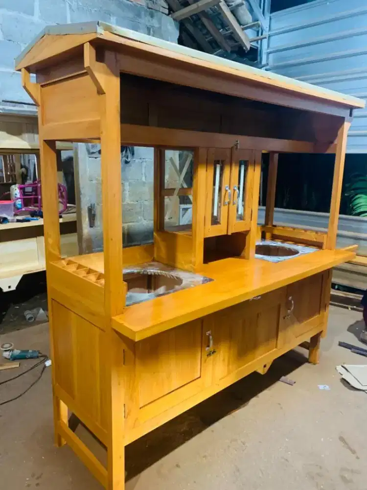 Gerobak Angkringan Bakso Mie Ayam PeceL Bubur Sate Martabak Ronde dlL