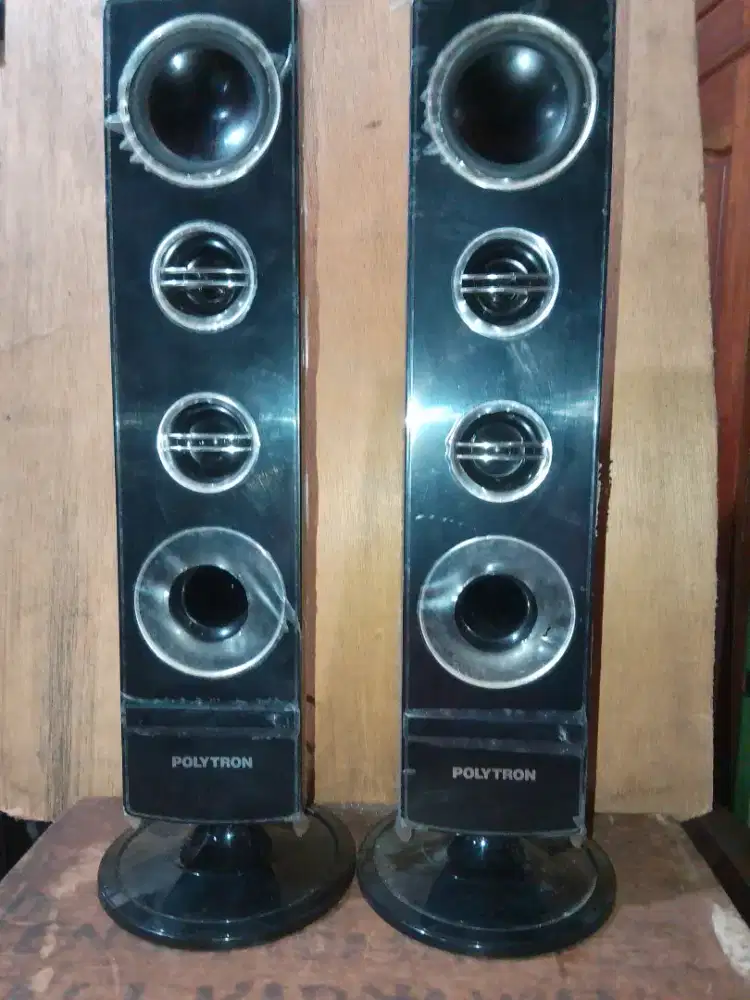 Polytron Tower speaker, bass reflek system, box utuh, like new