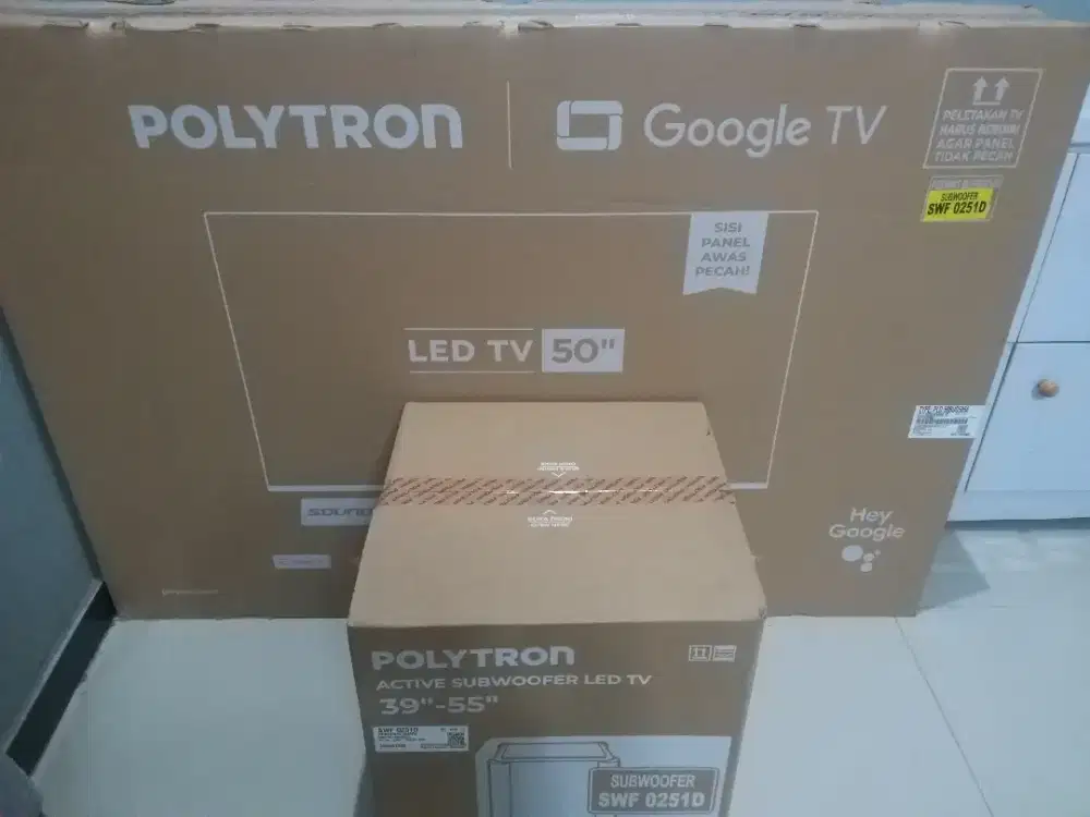 Polytron  50inch  google  tv Uhd  soundbar ex hadiah