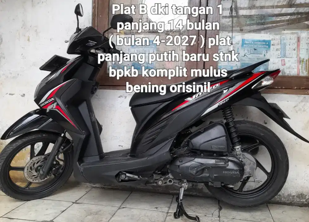 Honda vario 110 LED 2016 cbs Combi break cw asli hitam B dki pjk pnjg