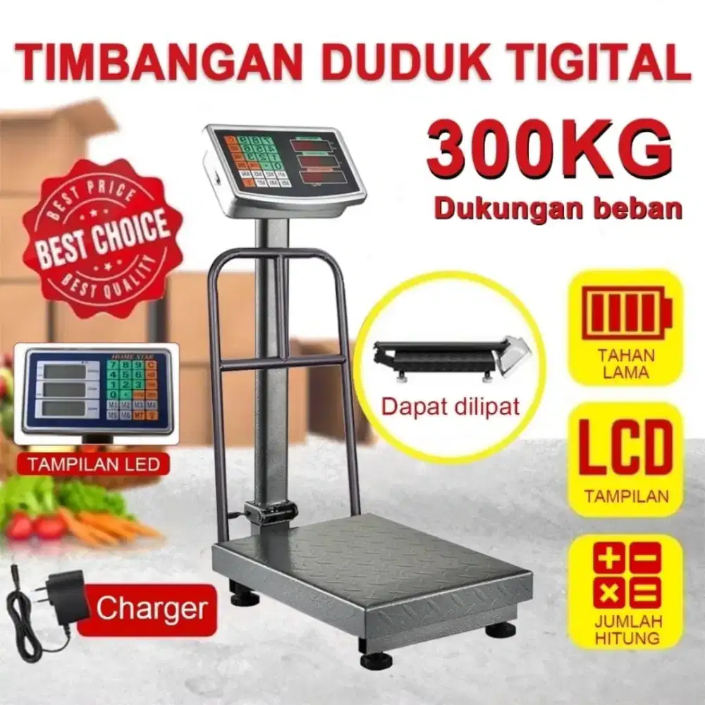 300KG Electronic Platform Scale /Timbangan Duduk Digital 300kg