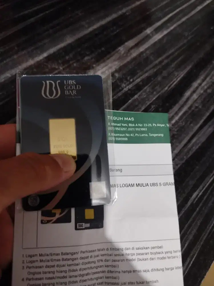 UBS Logam Mulia GRess Mulus Lengkap