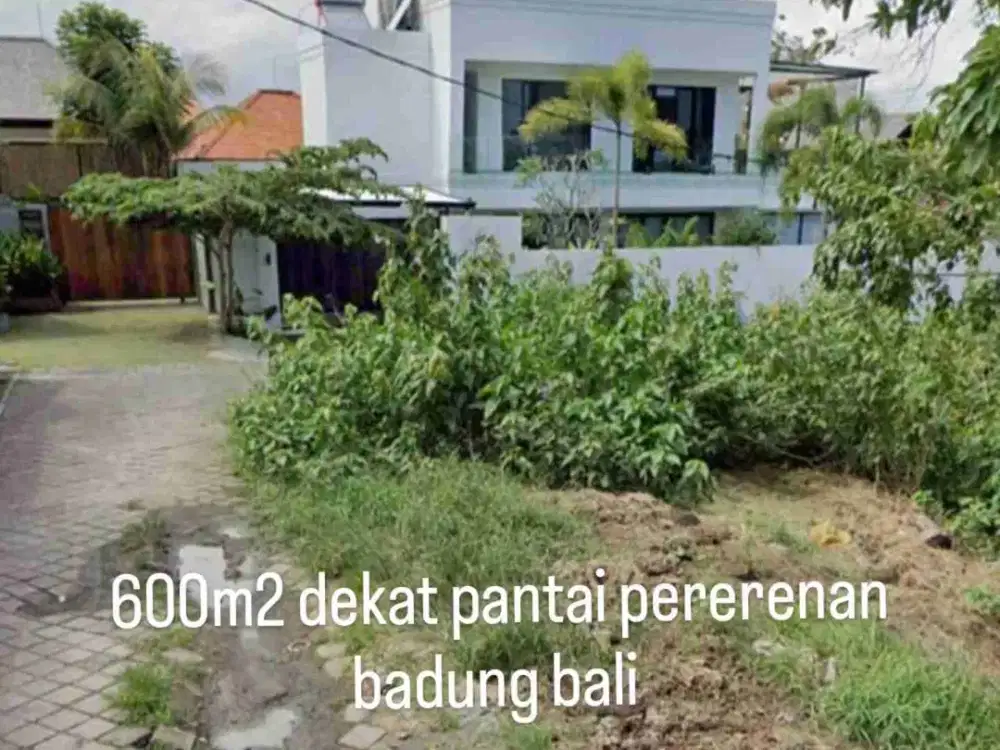 tanah 600m2 dekat Pantai pererenan badung bali