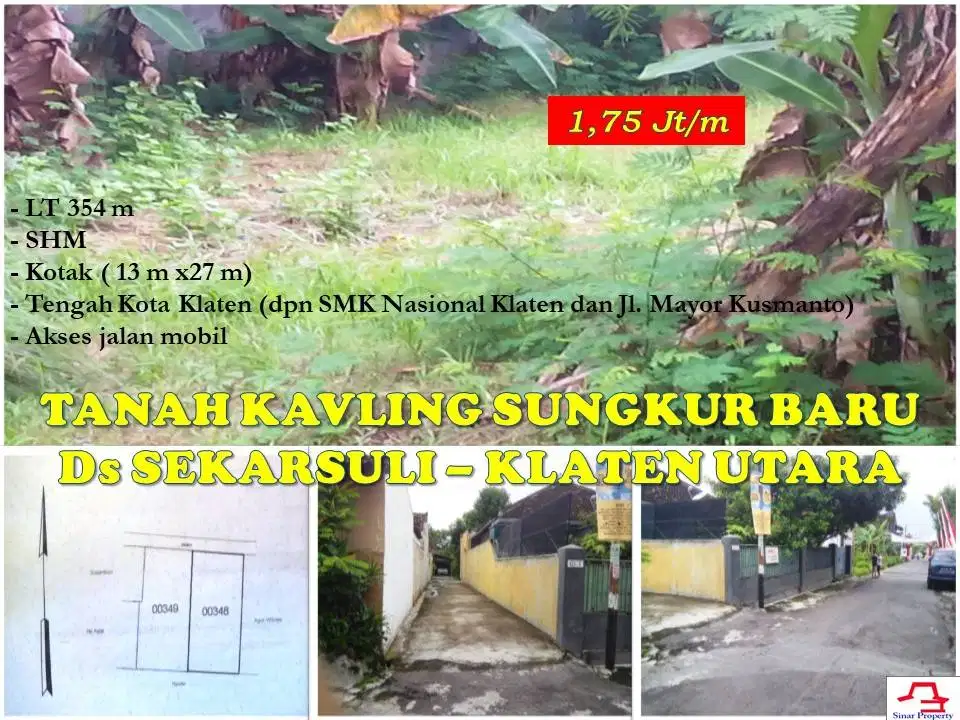 TNH TENGAH KOTA KLATEN SUNGKUR BARU DEPAN SMK Nasional Jl.May Kusmanto