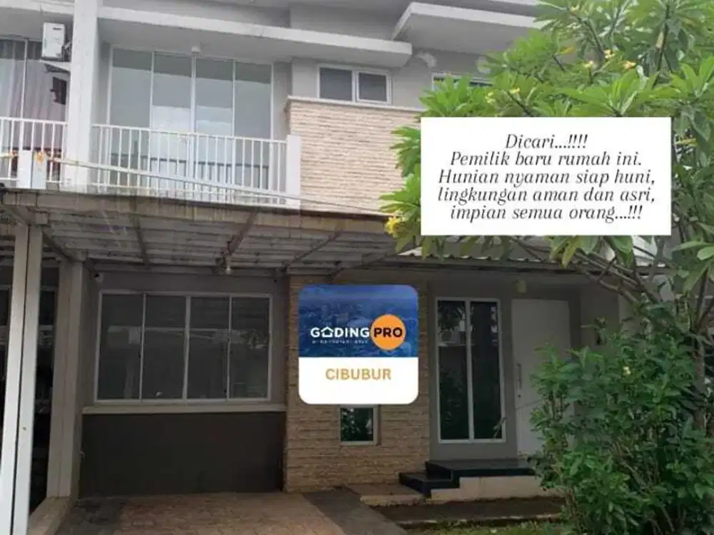Dijual Rumah 2 Lantai Siap Huni di Cibubur Country