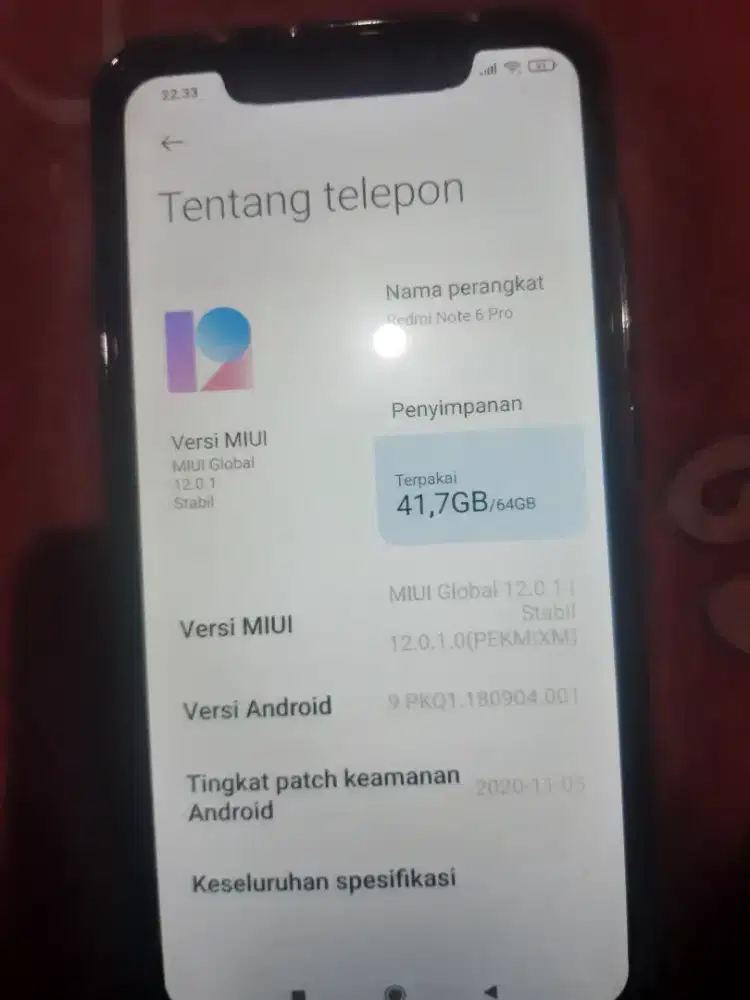 HP xiomi redmi note 6 pro