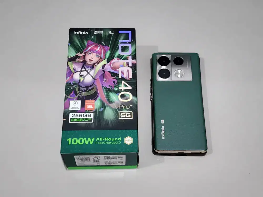 Infinix Note 40 Pro Plus 5G 12/256GB Resmi, Mulus 95%, Fullset Lengkap